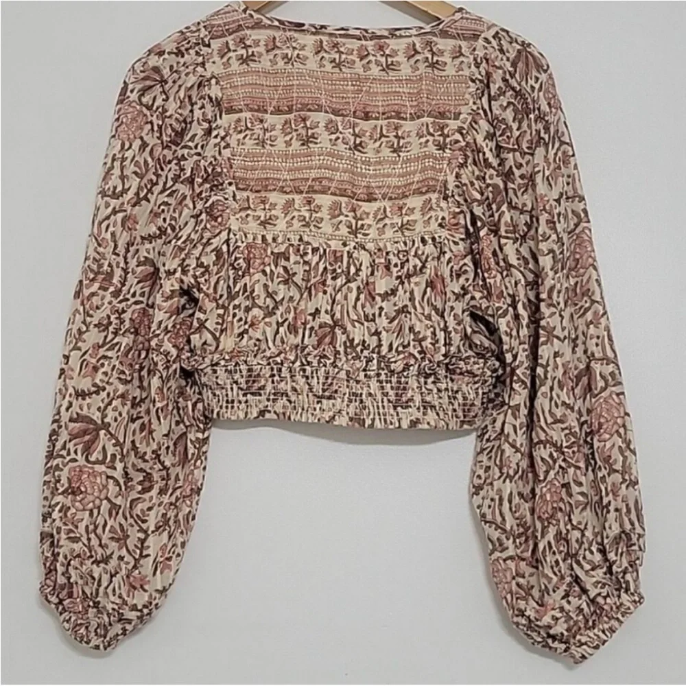 Cleobella Floral Smocked Crop Top - Picture 5 of 12